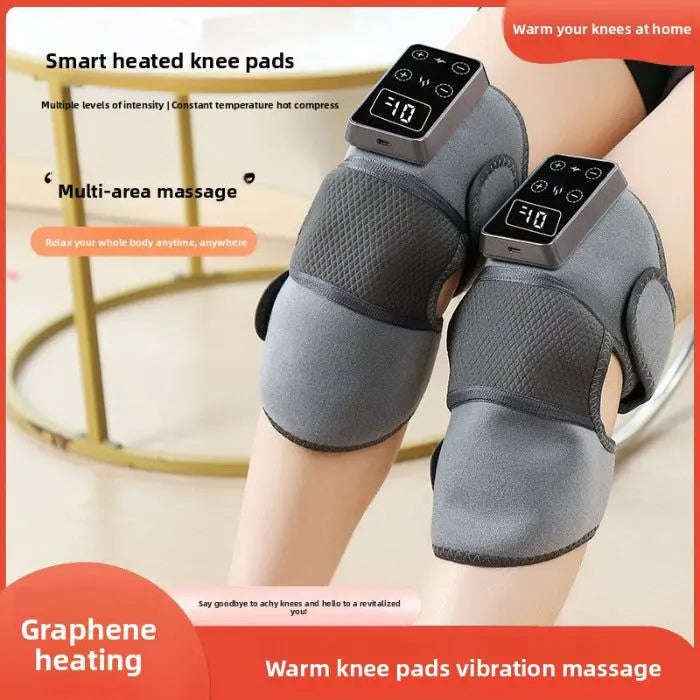 Heated knee wrap with vibration massage — primary view