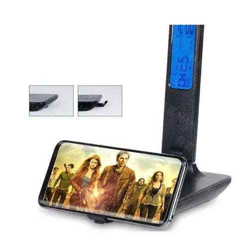 Wireless charging desk lamp with clock and RGB lighting — additional view 3