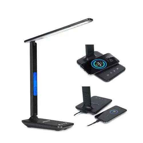 Wireless charging desk lamp with clock and RGB lighting — additional view 5