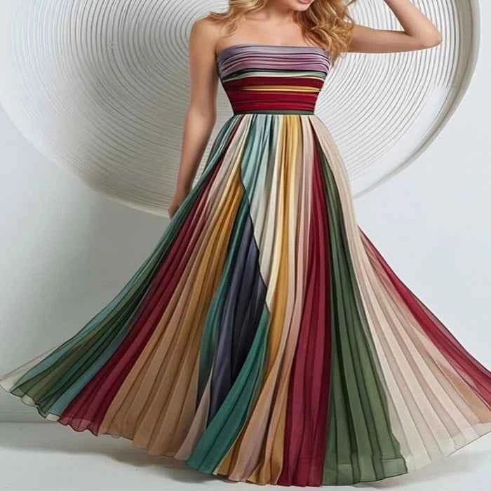 Striped maxi dress — primary view
