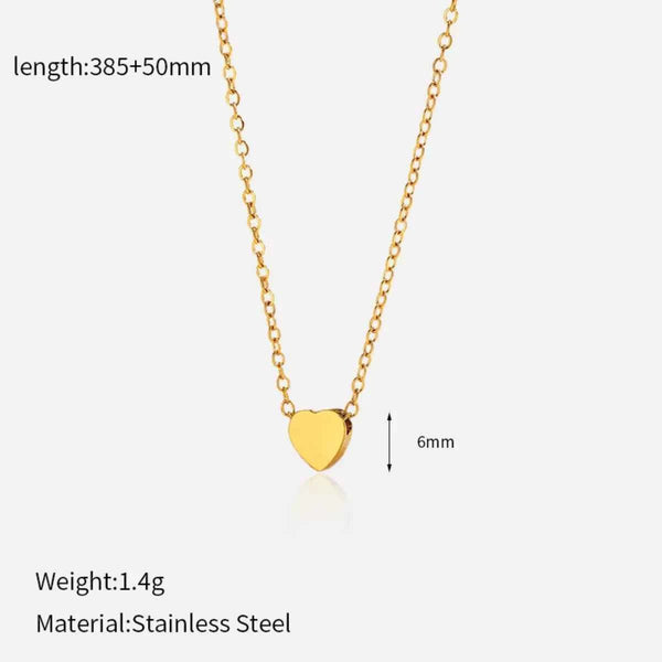 Heart pendant necklace in 18K gold-plated finish — additional view 5
