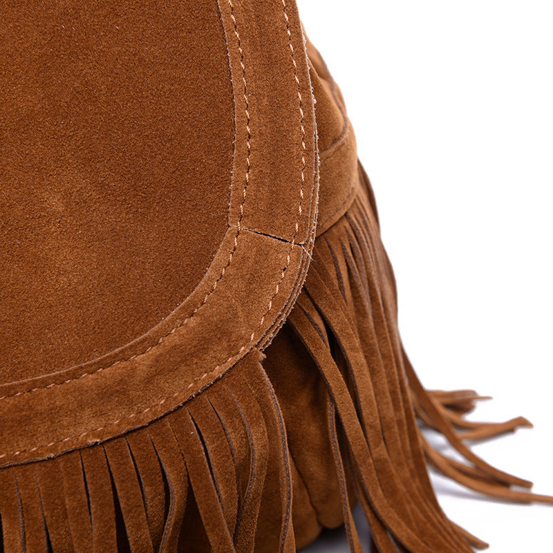 Product detail photo of Fringe Accent Backpack, black, everyday style