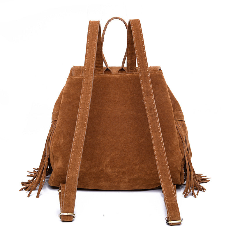 Product detail photo of Fringe Accent Backpack, black, everyday style