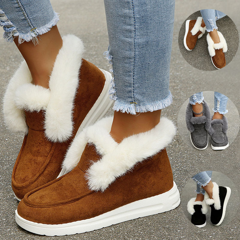 Women's Plush-Lined Slip-On Ankle Snow Boots product image