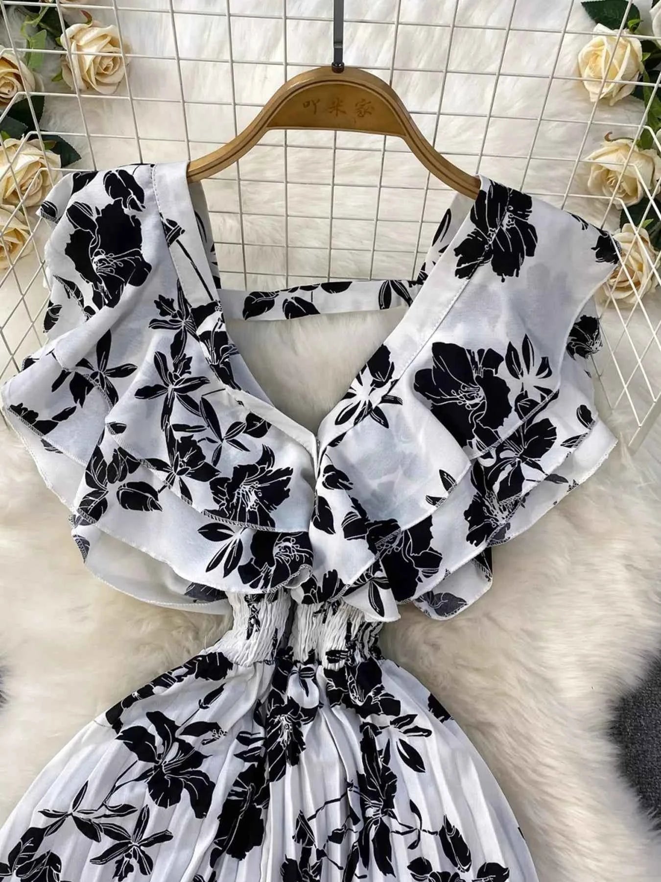Cotton Spandex Floral Print Jumpsuit-Jumpsuit-Splashis-Splashis