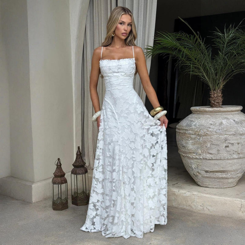 Lace backless evening dress — additional view 4