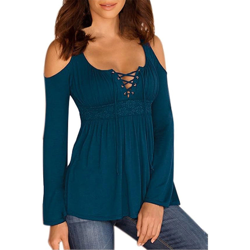 Women's Off-Shoulder Long Sleeve Top, product view 11