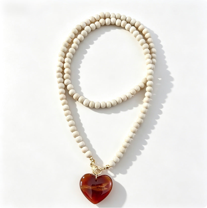 Product detail photo of Wooden Bead Pendant Necklace