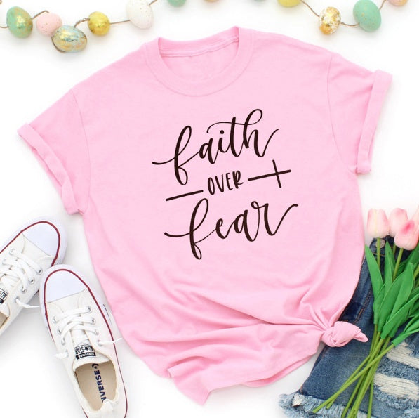 Faith Over Fear Christian T-Shirt for Women, product view 11
