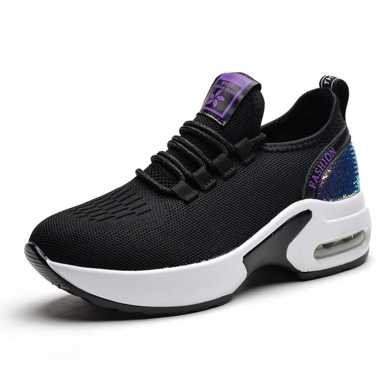 Fly-woven knit sneakers side view