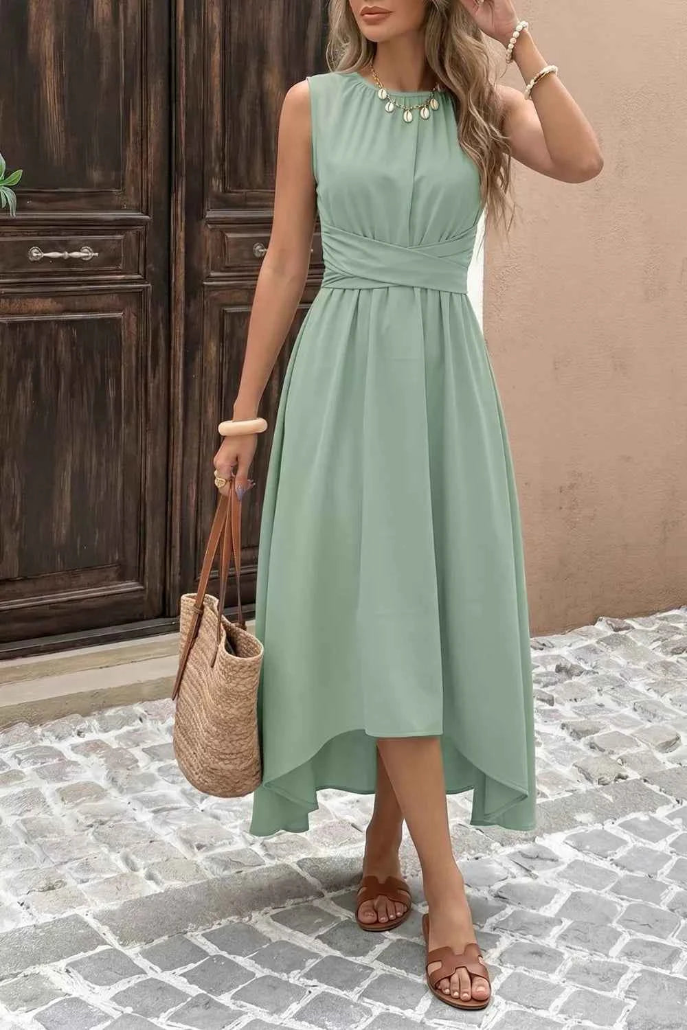 Sleeveless high-low dress — additional view 2