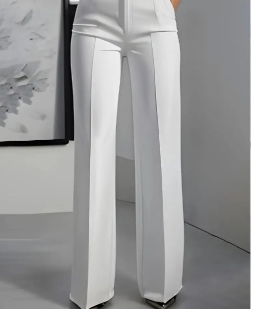 White minimalist polyester pants product image