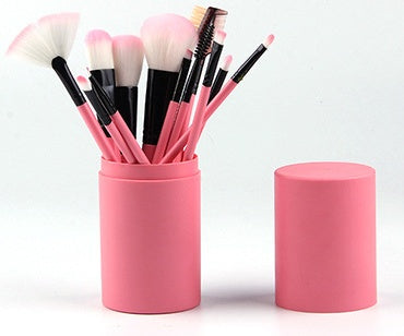 12-Piece Makeup Brush Set with Storage Holder - Face & Eye Brushes, product view 12