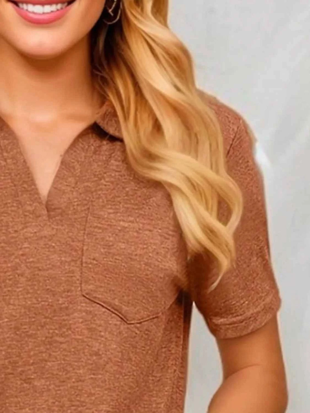 Preppy Johnny Collar Short Sleeve Shirt-Shirt-Splashis-Splashis