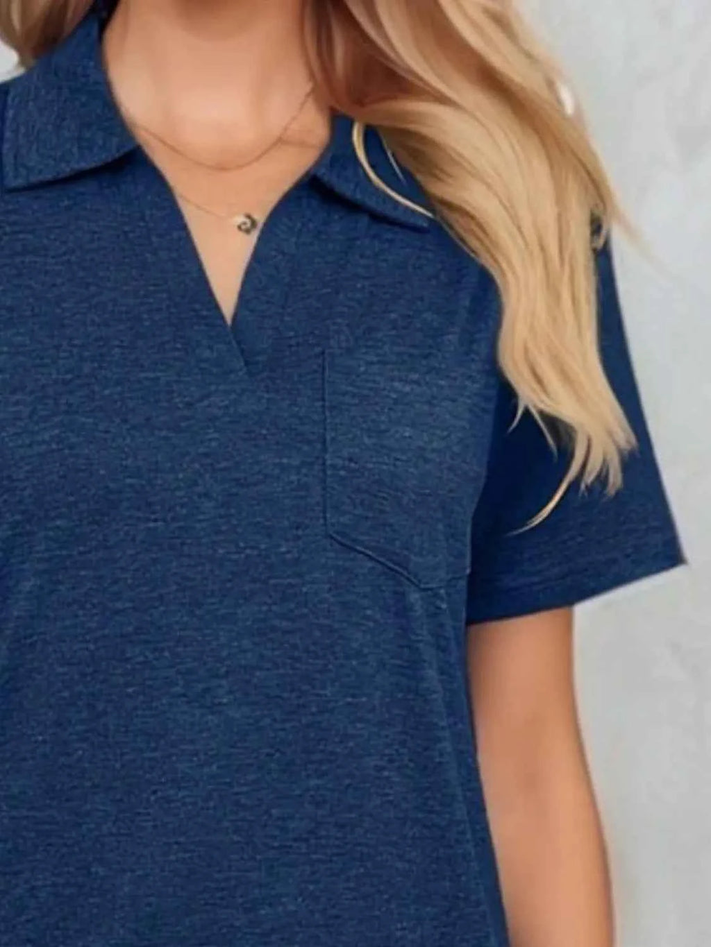 Preppy Johnny Collar Short Sleeve Shirt-Shirt-Splashis-Splashis