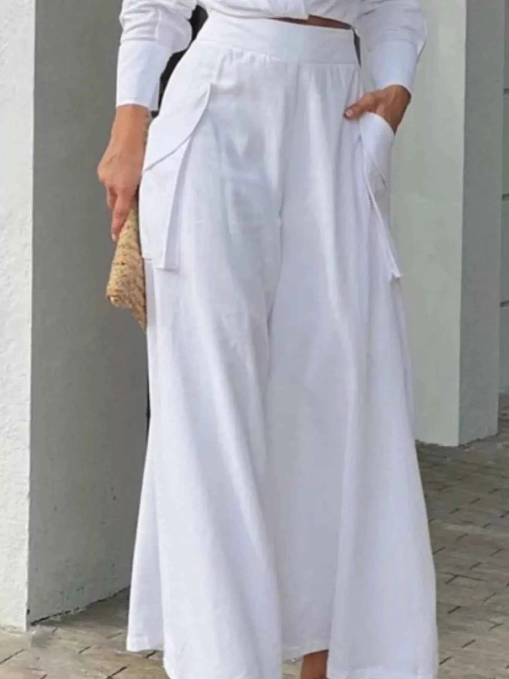 2026 Professional Wide Leg Pants and Shirt Set-Two-Piece Set-Splashis-Splashis