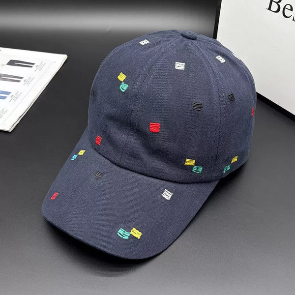 Embroidered baseball cap in navy — additional view 2