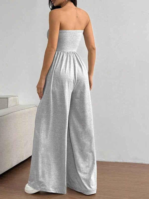 Strapless wide leg jumpsuit — additional view 2