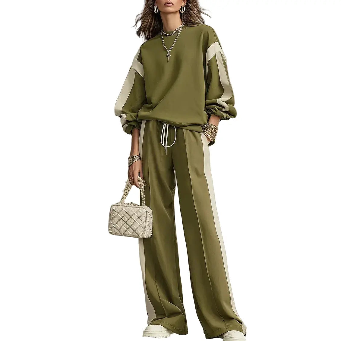 Women's Sweatshirt and Wide-Leg Pants Set product image