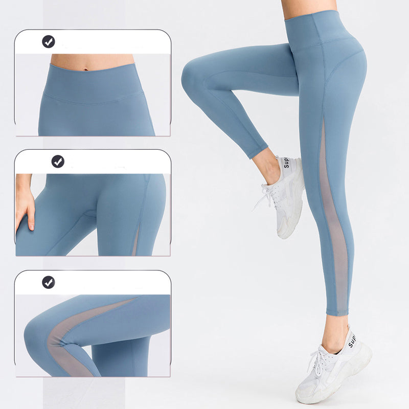 Seamless High-Waisted Leggings — Yoga & Everyday Pants, angled product view
