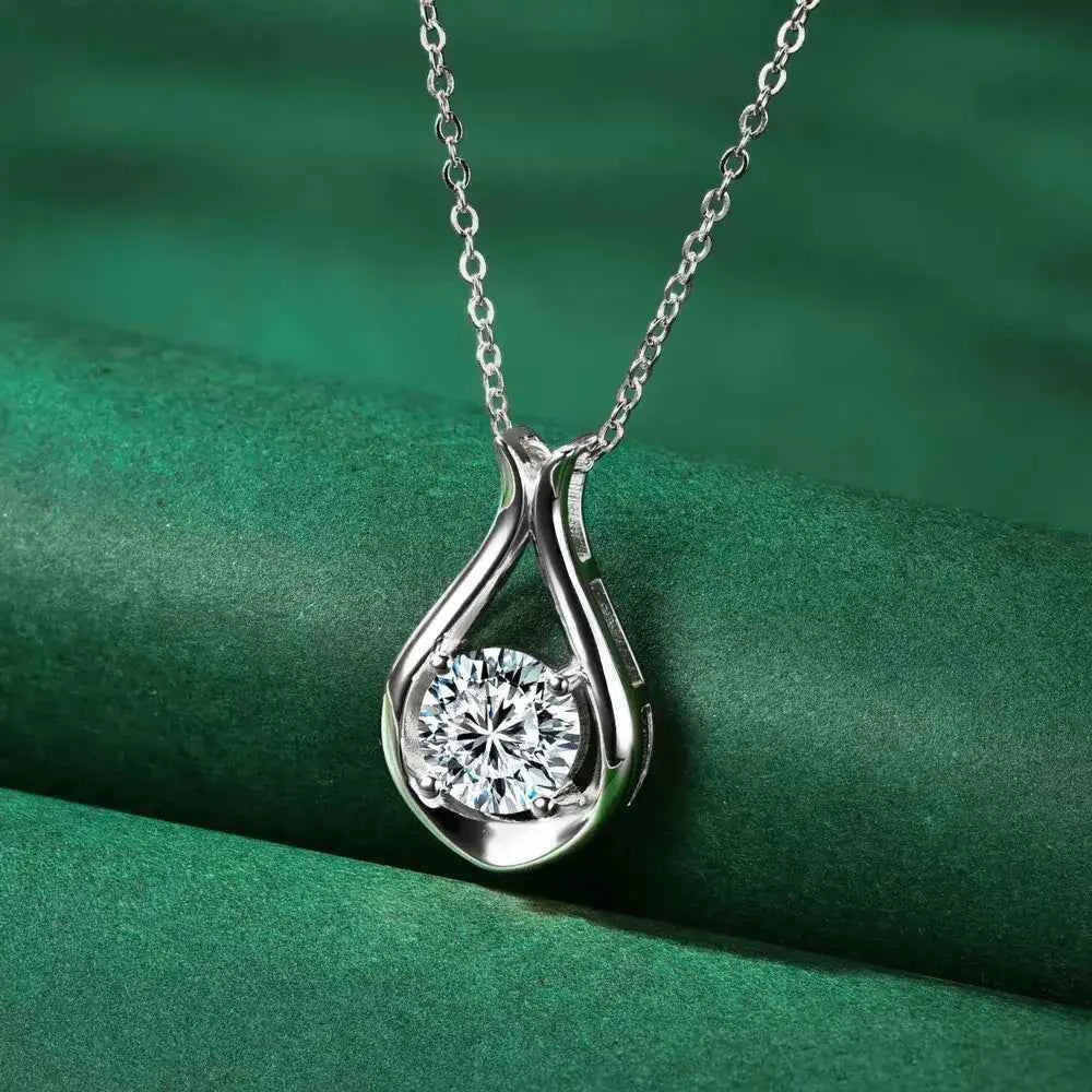 2ct cubic zirconia necklace in silver-plated alloy — additional view 4