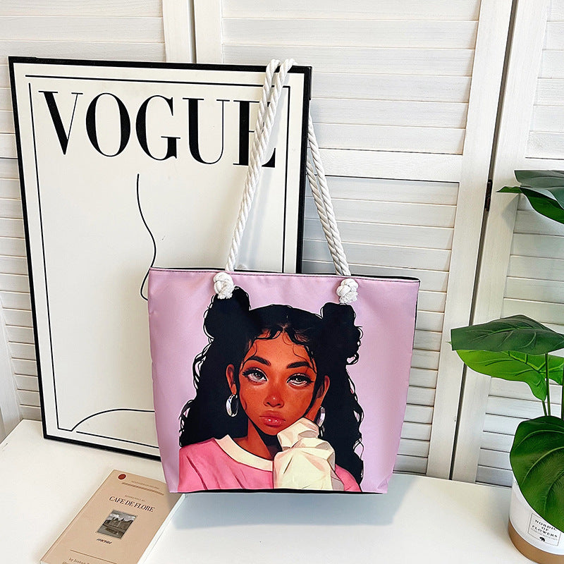 Printed Canvas Tote Bag — product detail view 21