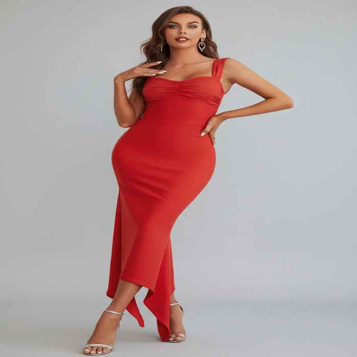 Sweetheart neck ruched cocktail dress — primary view