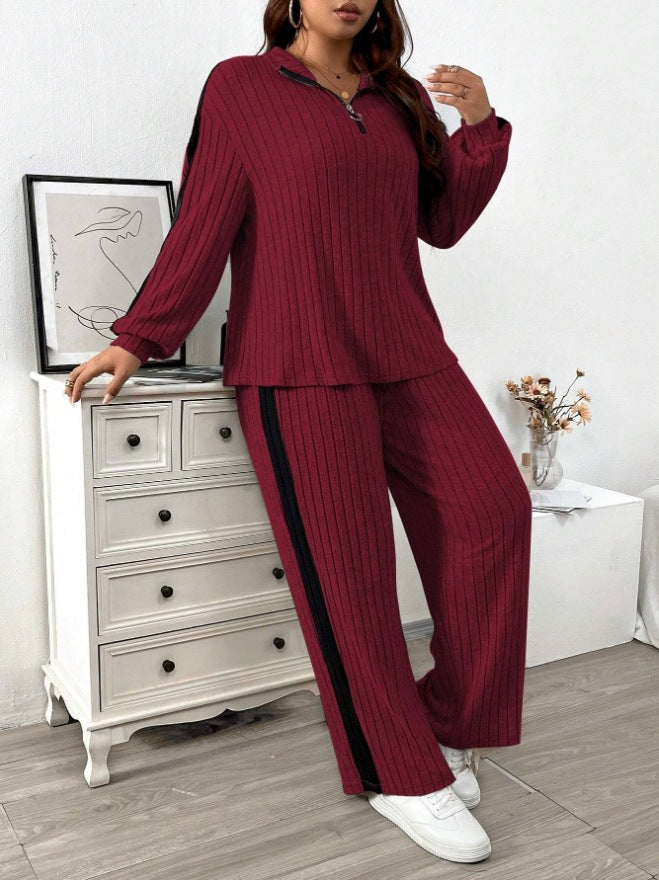 Women’s Batwing Sweater Pants Set, side product view