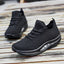 Black knit mesh lightweight sneakers for women