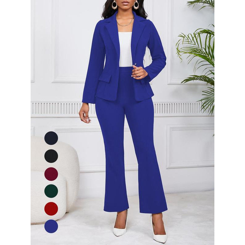 Women's Solid-Color Blazer & Pants Set — product image 2