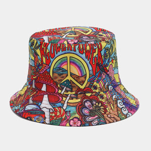 Reversible graffiti print bucket hat, image 7