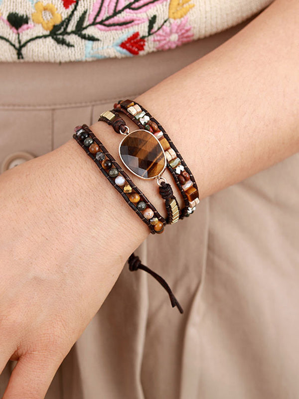 Geometric triple-layer bracelet — additional view 2