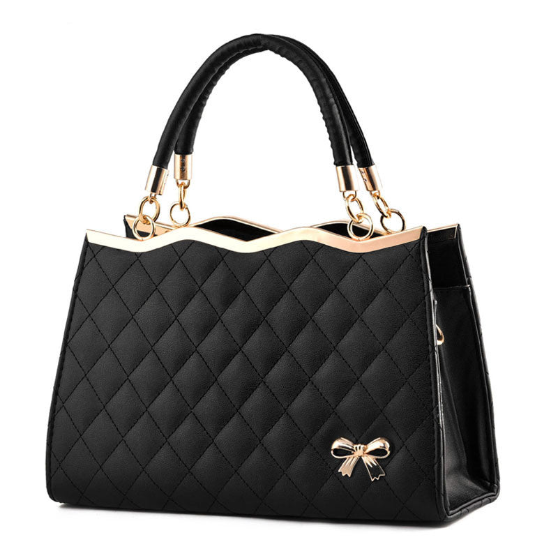 PU Leather Crossbody Bag with Bow Detail, front product view