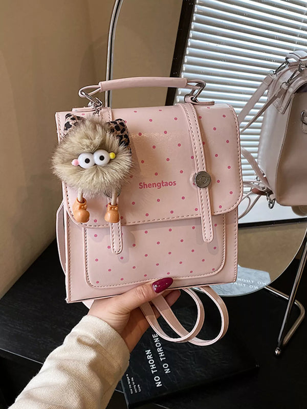 Mini Polka Dot PU Leather Backpack — main product image