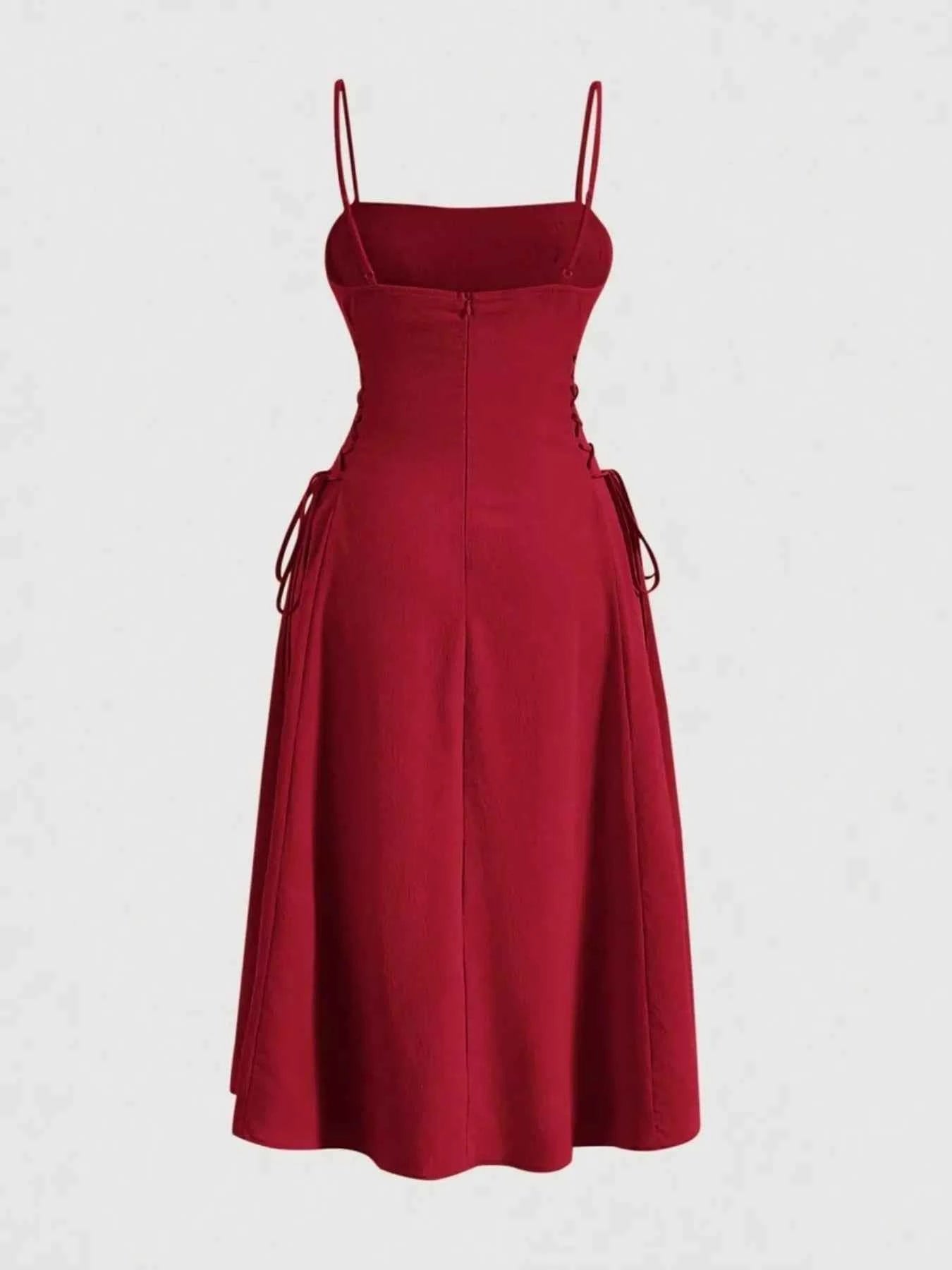 Trendy Crisscross Cami Dress-Casual Dresses-Splashis-Splashis