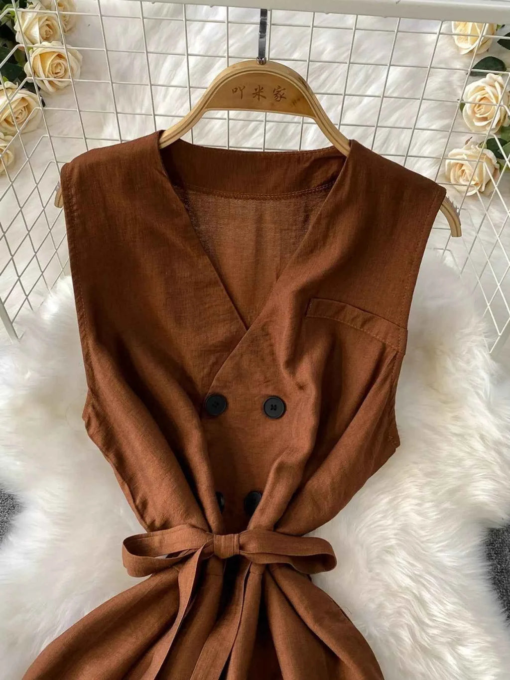 Sleeveless wide leg jumpsuit — additional view 9