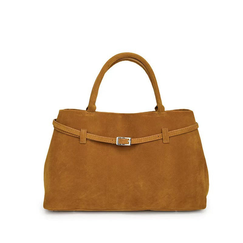 Faux Suede Tote Bag for Women – Large Capacity Shoulder Handbag, product view 16