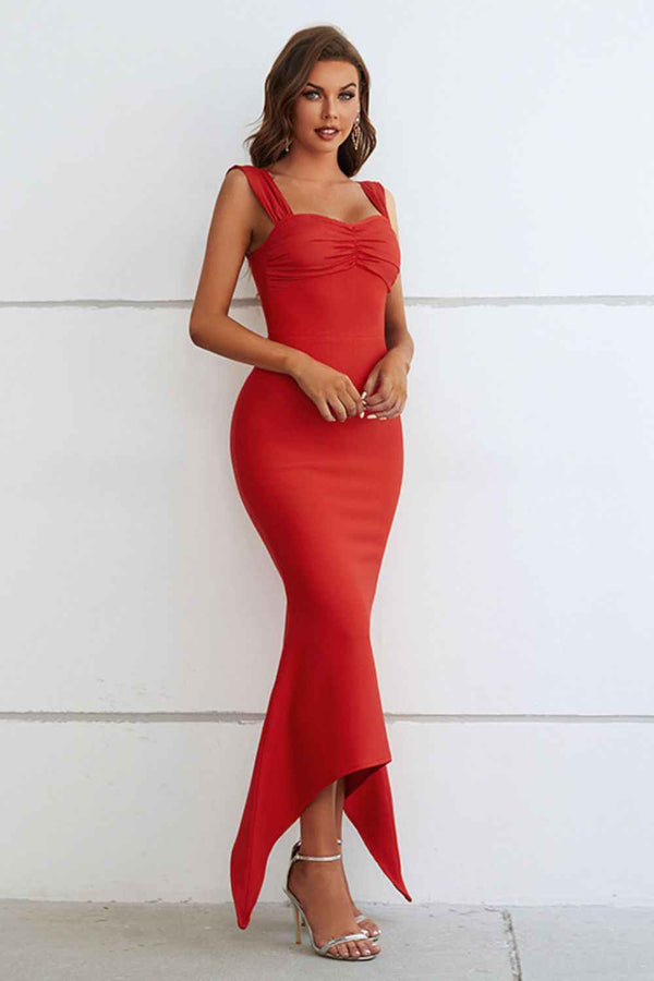 Sweetheart neck ruched cocktail dress — additional view 3