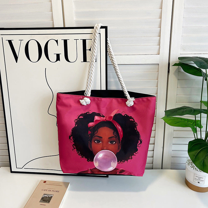 Printed Canvas Tote Bag — product detail view 22