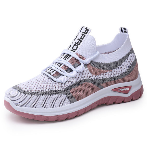 Women's Mesh Lace-Up Lightweight Sneakers-Splashis, alternate view 4