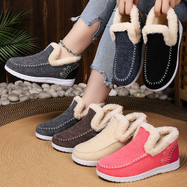 Women's Warm Lined Flat Winter Boots-Splashis, alternate view 1