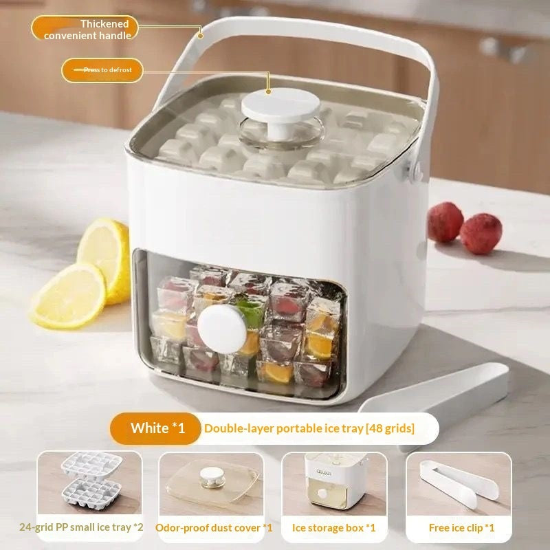48-grid reusable ice cube tray mold view 7