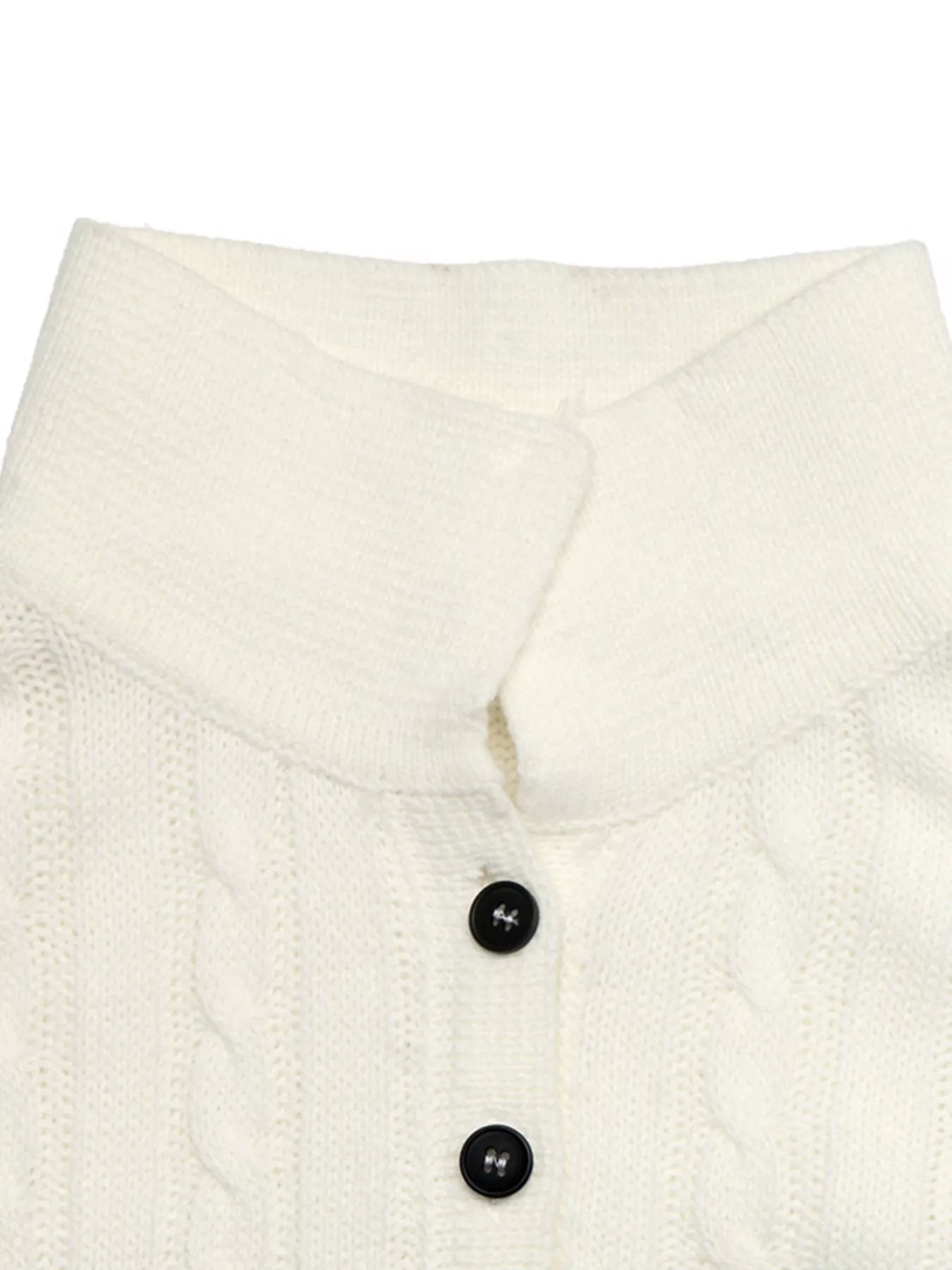 Cable Knit Long Sleeve Sweater view 7
