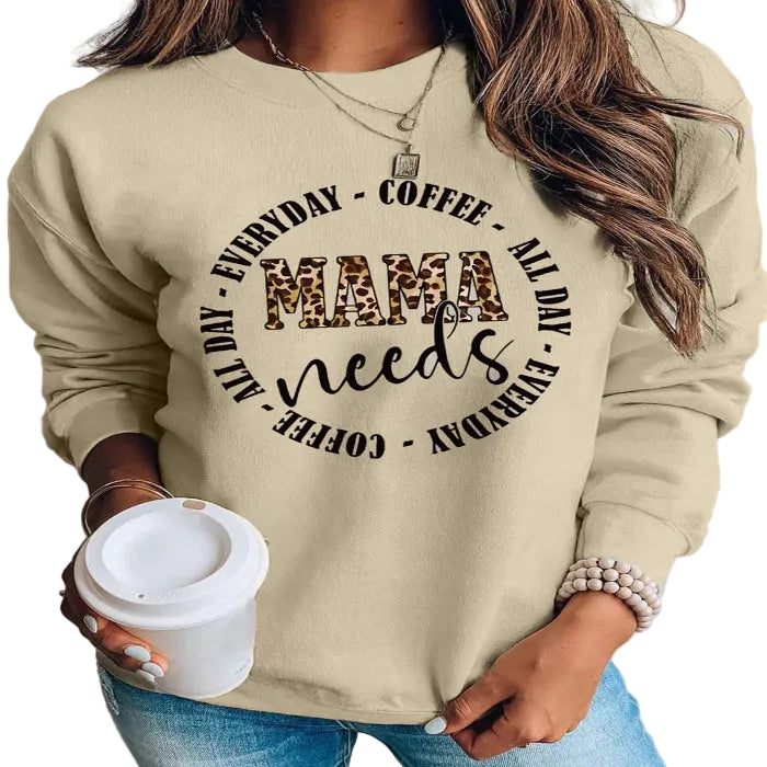 Women's Drop Shoulder Sweatshirt - Round Neck Loose Fit, Plus Size product image