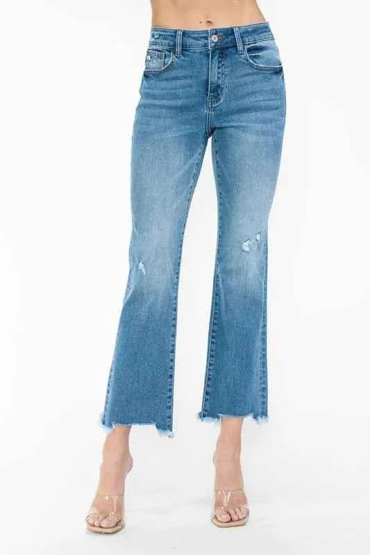 Distressed cropped denim jeans — additional view 6