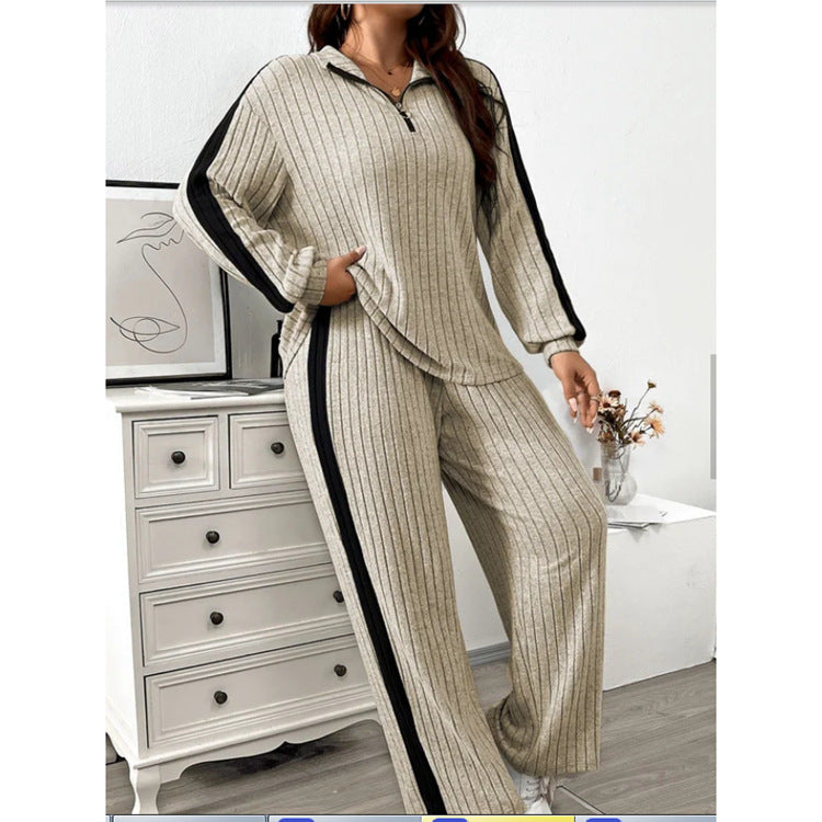 Women’s Batwing Sweater Pants Set, angled product view