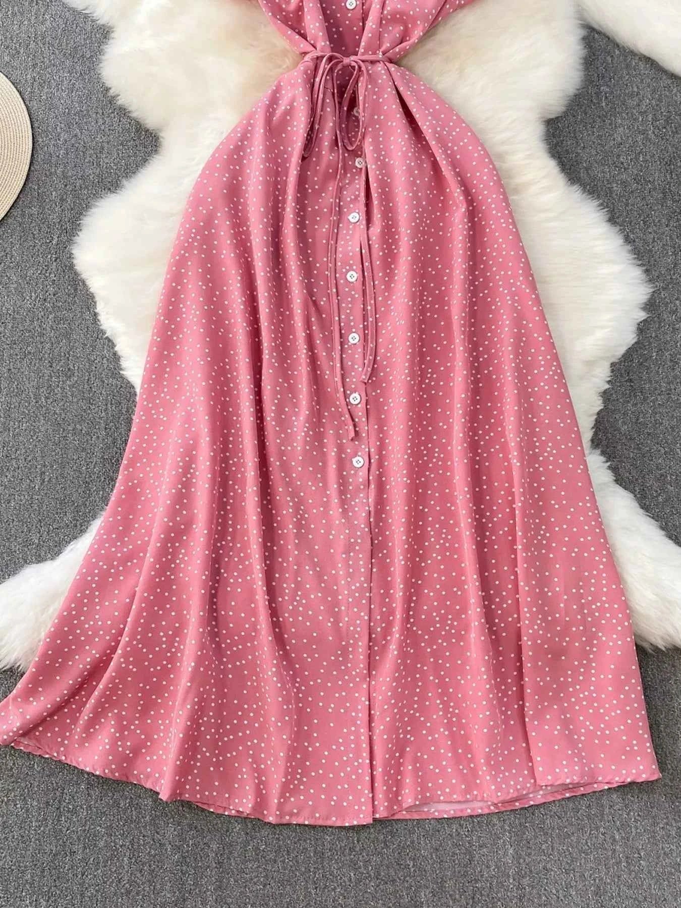 Vintage polka dot dress — additional view 6