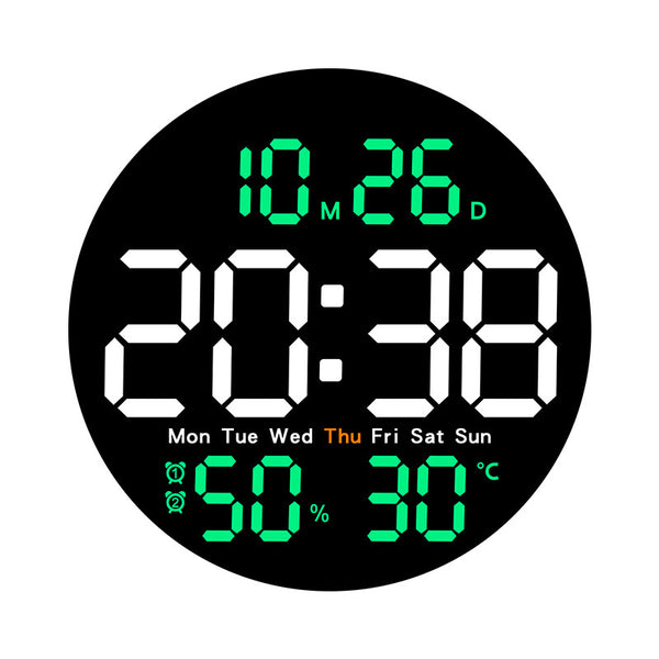 Multi-Function Digital Wall Clock with Temperature Humidity Display view 13