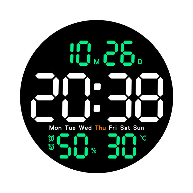 Multi-Function Digital Wall Clock with Temperature Humidity Display view 6
