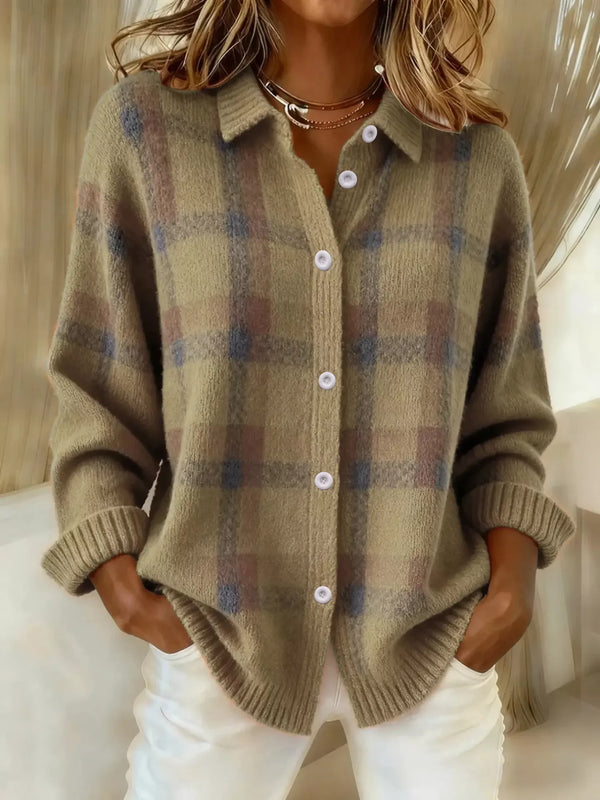 Plaid button-up cardigan — additional view 8